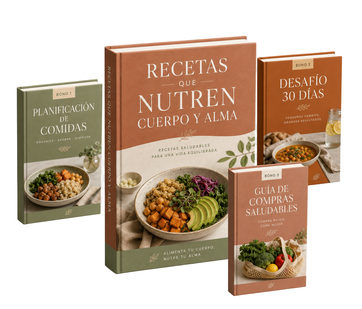 Ebook Recetas que Nutren Cuerpo y Alma y 3 bonos exclusivos